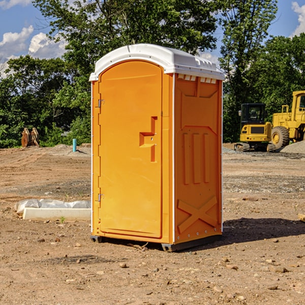 how often are the portable restrooms cleaned and serviced during a rental period in Chase WI